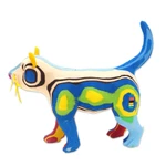 Recycled flip-flop sculpture, 'Eco Cat'  - Handcrafted Recycled Flip-Flop Cat Sculpture