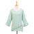 Cotton blouse, 'Mint Ruffles' - Asymmetrical Cut Mint Cotton Gauze Blouse Made in Thailand thumbail