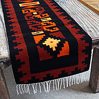 Wool-blend table runner, 'Inca Inspiration' - Hand Woven Table Runner