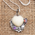 Garnet and amethyst pendant necklace, 'Garden of Love' - Amethyst and Garnet Heart-Themed Pendant Necklace (image 2) thumbail