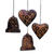 Wood batik ornaments, 'Festive Java' (Set of 4) - Wood Batik Ornaments (Set of 4)
