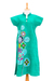 Cotton batik sheath dress, 'Lovely Jade' - Hand Made Cotton Batik Cheongsam Dress thumbail