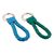 Leather key fobs, 'Trendy Duo' (pair) - Braided Leather Key Fobs (Pair) thumbail