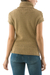 Alpaca blend short-sleeve sweater, 'Icas Coquette' - Sand Beige Alpaca Blend Turtleneck Sweater