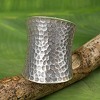 Sterling silver wrap ring, 'Tribal Pride' - Sterling Silver Wrap Ring Crafted by Hand in Thailand