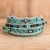 Beaded wrap bracelet, 'Atitlan Shores' - Hand Beaded Wrap Bracelet from Guatemala (image 2) thumbail