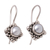 Pearl drop earrings, 'Moon Face' - Pearl Sterling Silver Drop Earrings