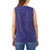 Ärmellose Bluse aus Baumwolle, „Polka Dot Night“ – handwerklich gefertigte ärmellose Bluse aus 100 % Baumwolle in Blau