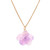Gold-plated hydrangea petal pendant necklace, 'Wild Hydrangea in Purple' - Gold-Plated Purple Hydrangea Petal Pendant Necklace thumbail