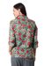 Camisa de algodón con estampado floral - Camisa de algodón estampada con botones