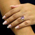 Amethyst solitaire ring, 'Crystalline Tears' - Brazilian Teardrop Amethyst & Silver Solitaire Ring