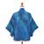 Batik rayon kimono jacket, 'Floral Aurora' - Hand-Stamped Rayon Kimono Jacket (image 2e) thumbail