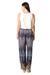 Embroidered viscose pants, 'Jaipur Twilight' - Printed and Tie-Dyed Viscose Pants