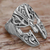 Men's sterling silver ring, 'Shining Knight' - Handcrafted Indonesian Engraved Sterling Silver Men's Ring
