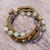 Multi-gemstone beaded torsade bracelet, 'Thai Tranquility' - Multi-Gemstone Beaded Torsade Bracelet from Thailand (image 2) thumbail