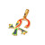 Gold-plated pendant, 'Q Birds of Armenia' - Traditional Bird-Themed Gold-Plated Pendant with Q Letter