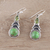 Peridot dangle earrings, 'Verdant Arches' - Peridot and Green Composite Turquoise Dangle Earrings