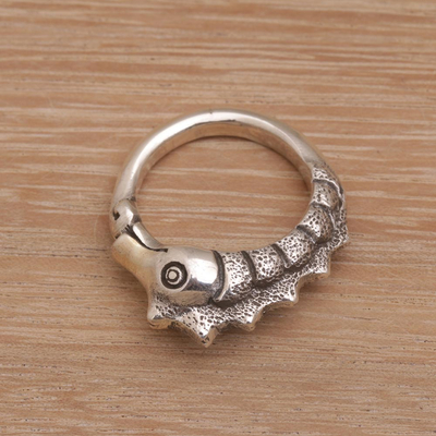 Bandring aus Sterlingsilber, „Kuda Laut“ – Ring aus Sterlingsilber mit Seepferdchenmotiv aus Bali