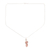 Rose quartz pendant necklace, 'Pink Flair' - Rose Quartz Pendant Necklace Crafted in India