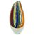 Handblown art glass vase, 'Carnival colour Fantasy' - Collectible Handblown Murano Inspired Art Vase