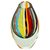 Handblown art glass vase, 'Carnival colour Fantasy' - Collectible Handblown Murano Inspired Art Vase