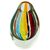 Handblown art glass vase, 'Carnival colour Fantasy' - Collectible Handblown Murano Inspired Art Vase