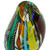 Handblown art glass vase, 'Carnival colour Fantasy' - Collectible Handblown Murano Inspired Art Vase