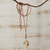 Beige howlite pendant necklace, 'Gemstone Mystique' - Brazilian Handcrafted Beige Howlite Pendant Necklace