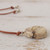Beige howlite pendant necklace, 'Gemstone Mystique' - Brazilian Handcrafted Beige Howlite Pendant Necklace