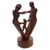 Escultura de madera - Estatuilla de Madera de Suar Bendición de Padres e Hijos Tallada a Mano