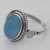 Chalcedony cocktail ring, 'Sky Reverie' - Blue Chalcedony and Sterling Silver Cocktail Ring from India