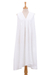 Baumwollkleid, 'Relaxing Day' - Ärmelloses Sommerkleid aus Baumwollgaze in Weiß aus Thailand