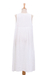 Cotton dress, 'Relaxing Day' - Sleeveless Cotton Gauze Summer Dress in White from Thailand (image 2f) thumbail