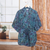 Batik rayon kimono jacket, 'Teal Jungle' - Handcrafted Batik Rayon Kimono Jacket with Leafy Pattern (image 2d) thumbail