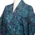 Batik rayon kimono jacket, 'Teal Jungle' - Handcrafted Batik Rayon Kimono Jacket with Leafy Pattern (image 2g) thumbail