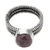 Amethyst-Einzelsteinring, „Wrapped Up in Violet“ – Drahtgewickelter Amethyst-Ring aus Sterlingsilber
