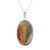 Agate pendant necklace, 'Earth Allure' - Colorful Oval Agate Pendant Necklace from India