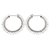 Sterling silver hoop earrings, 'Circle of Memory' - Hand Crafted Sterling Silver Hoop Earrings