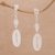 Sterling silver filigree dangle earrings, 'Glistening Ovals' - Oval Sterling Silver Filigree Dangle Earrings from Bali