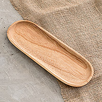 Wood platter, 'Natural Phenomenon' - Handcrafted Cedarwood Platter