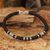 Silver accent wristband bracelet, 'Hill Tribe Heritage' - Handmade Silver Braided Bracelet from Thailand