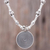 Halskette mit Anhänger aus Silber und Achatperlen - Karen-Halskette mit Perlenanhänger aus Silber und Achat aus Thailand