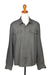 Men's linen shirt, 'Wish List in Sage' - Men's Long-Sleeved Linen Shirt