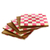 Bone coasters, 'Red Checkers' (set of 6) - Six Red and Ivory Checkerboard Bone Coasters from India
