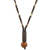 Halskette aus Holzperlen - Damenhalskette aus verschiedenen Holzperlen