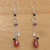 Multi-gemstone waterfall earrings, 'Jeweled Drizzle' - Handmade Multi-Gemstone Sterling Silver Waterfall Earrings (image 2b) thumbail