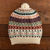 100% alpaca hat, 'Andean Nature' - Traditional Knit Ivory Alpaca Hat from the Andes (image 2) thumbail