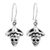 Sterling silver dangle earrings, 'Horseman Catrin' - Sterling Silver Day of the Dead Dangle Earrings from Mexico