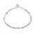 Prehnite pendant bracelet, 'Silver Storm in Green' - Prehnite and Sterling Silver Beaded Pendant Bracelet