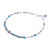 Prehnite pendant bracelet, 'Silver Storm in Green' - Prehnite and Sterling Silver Beaded Pendant Bracelet